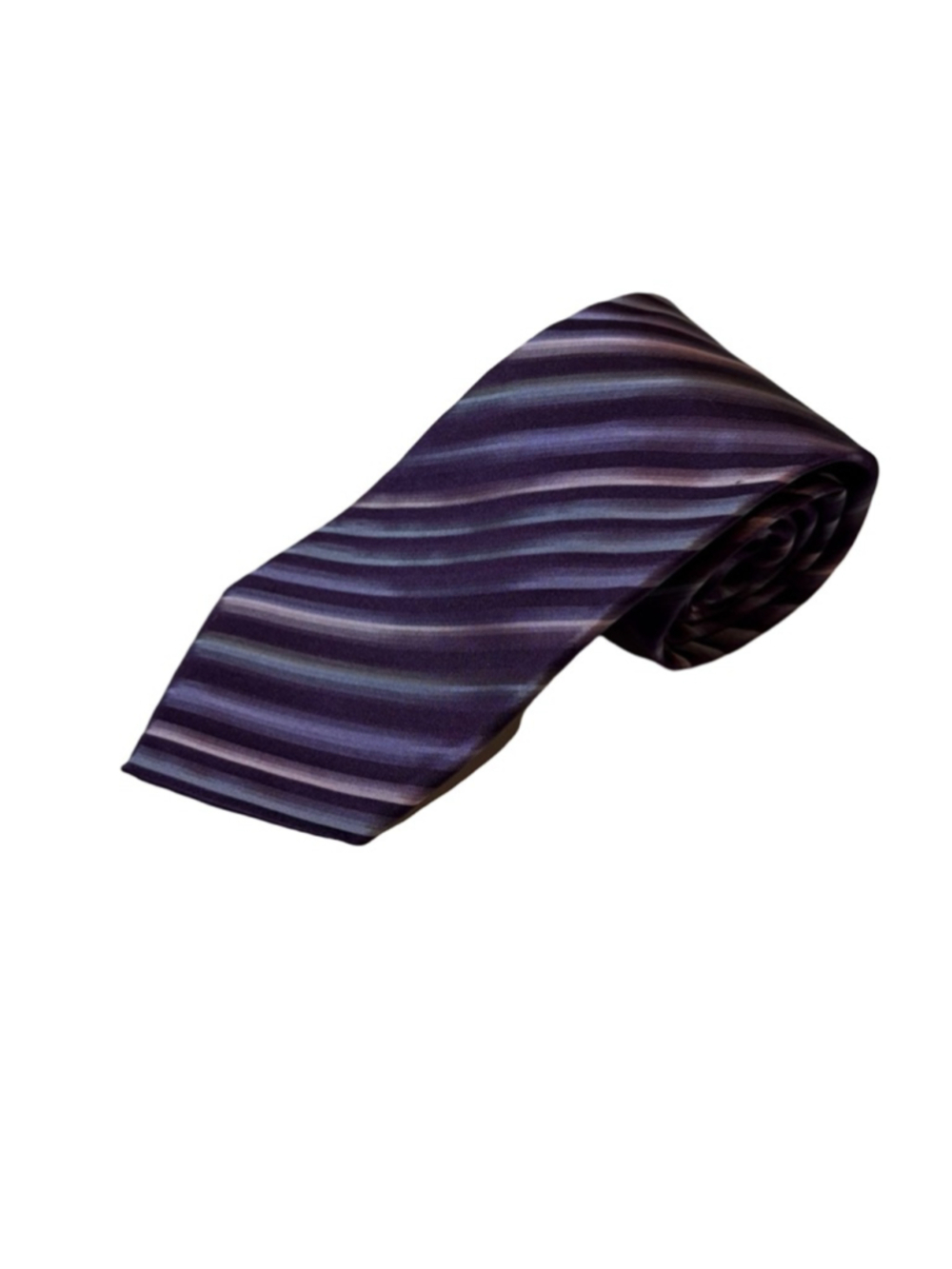 Giorgio Armani Silk Tie Purple Striped Italy Designer Luxury Classic
